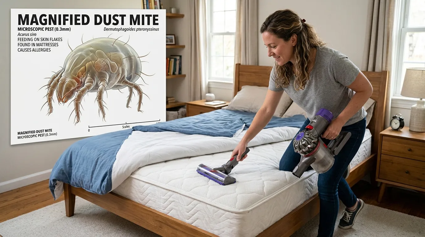 Acariens de la poussière : reconnaître les signes, les distinguer des punaises de lit et assainir sa chambre