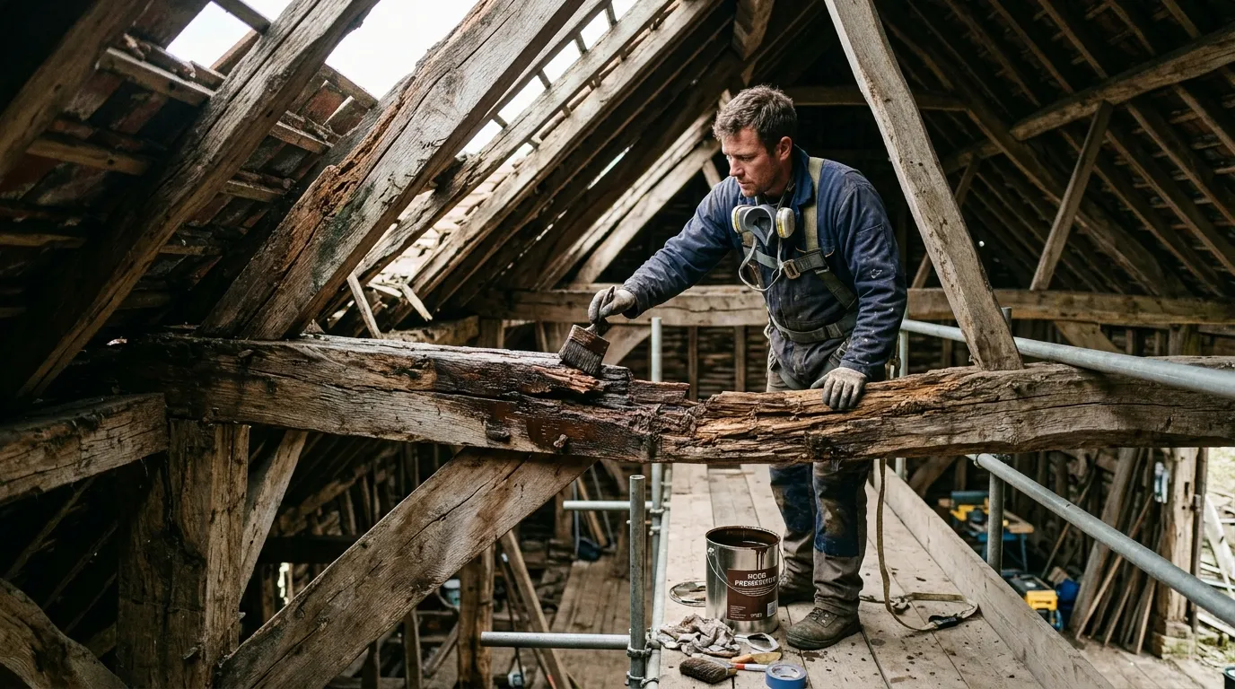 Capricorne des maisons : dégâts dans la charpente et traitement efficace