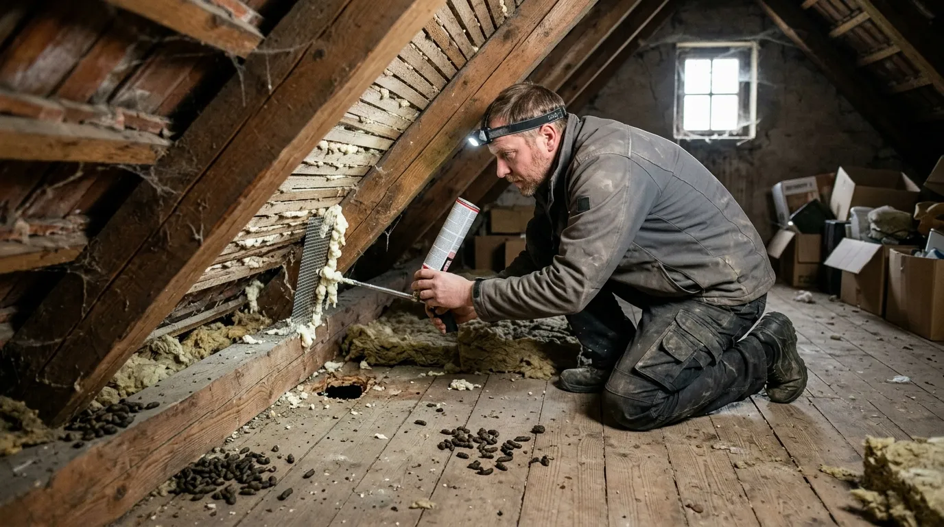Fouine dans les combles : repérer les indices et boucher les points d’entrée