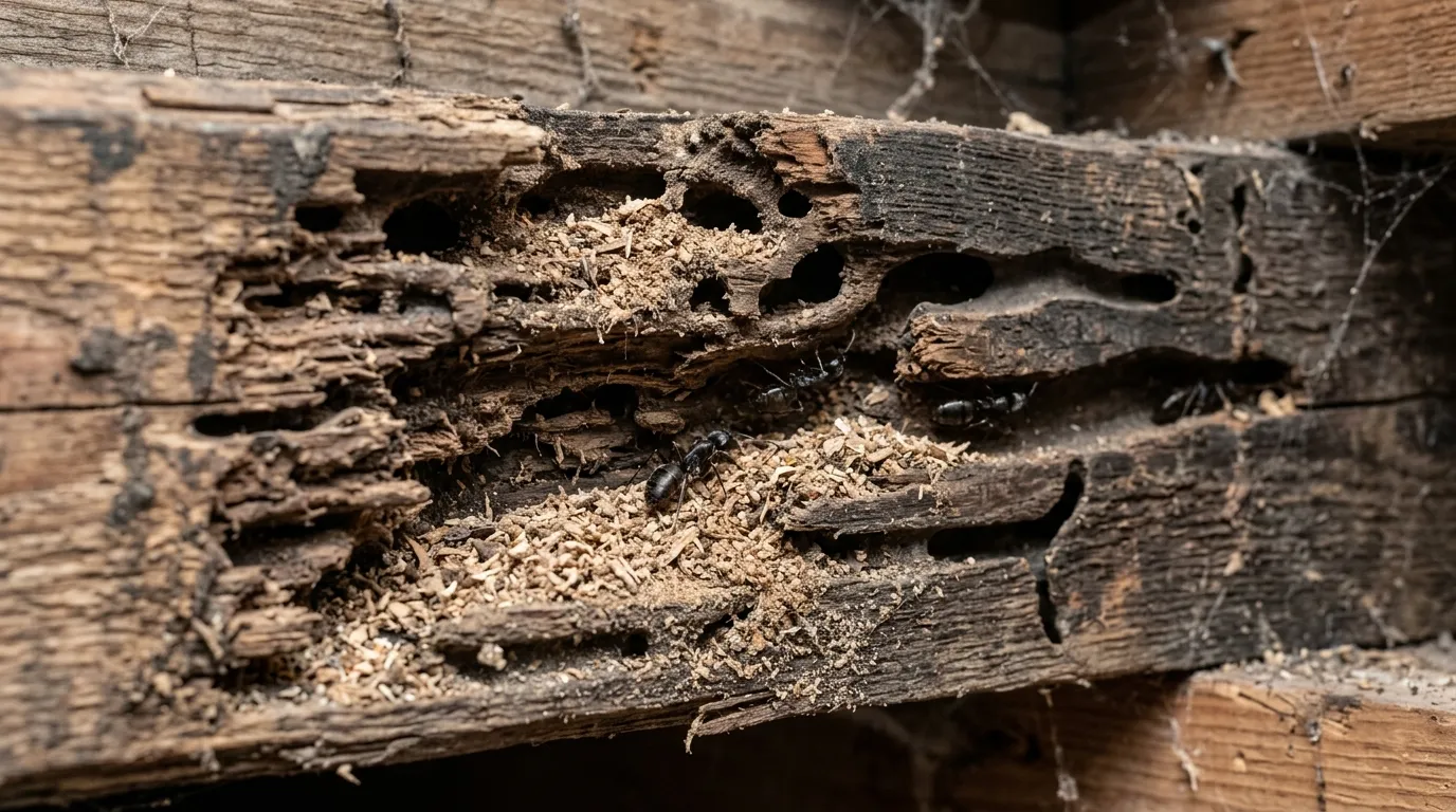 Fourmis charpentières : reconnaître les dégâts dans le bois et agir