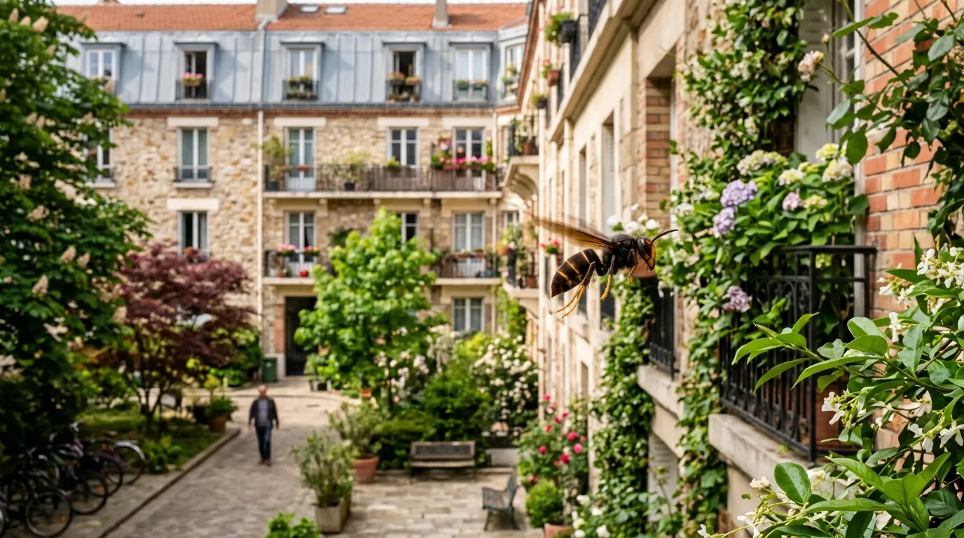 Frelon asiatique dans une copropriété : protocole d’intervention en Île-de-France