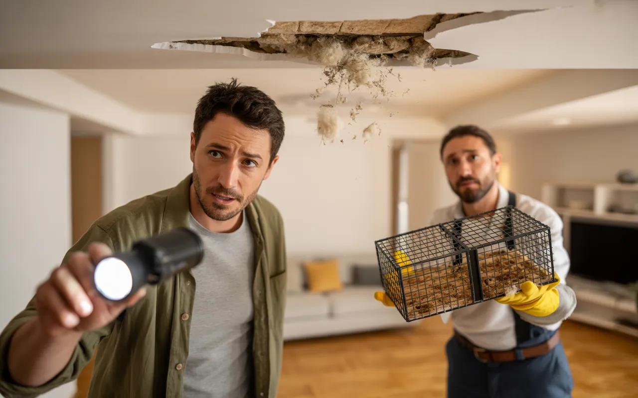 Rongeurs dans le plafond : signes et solutions rapides