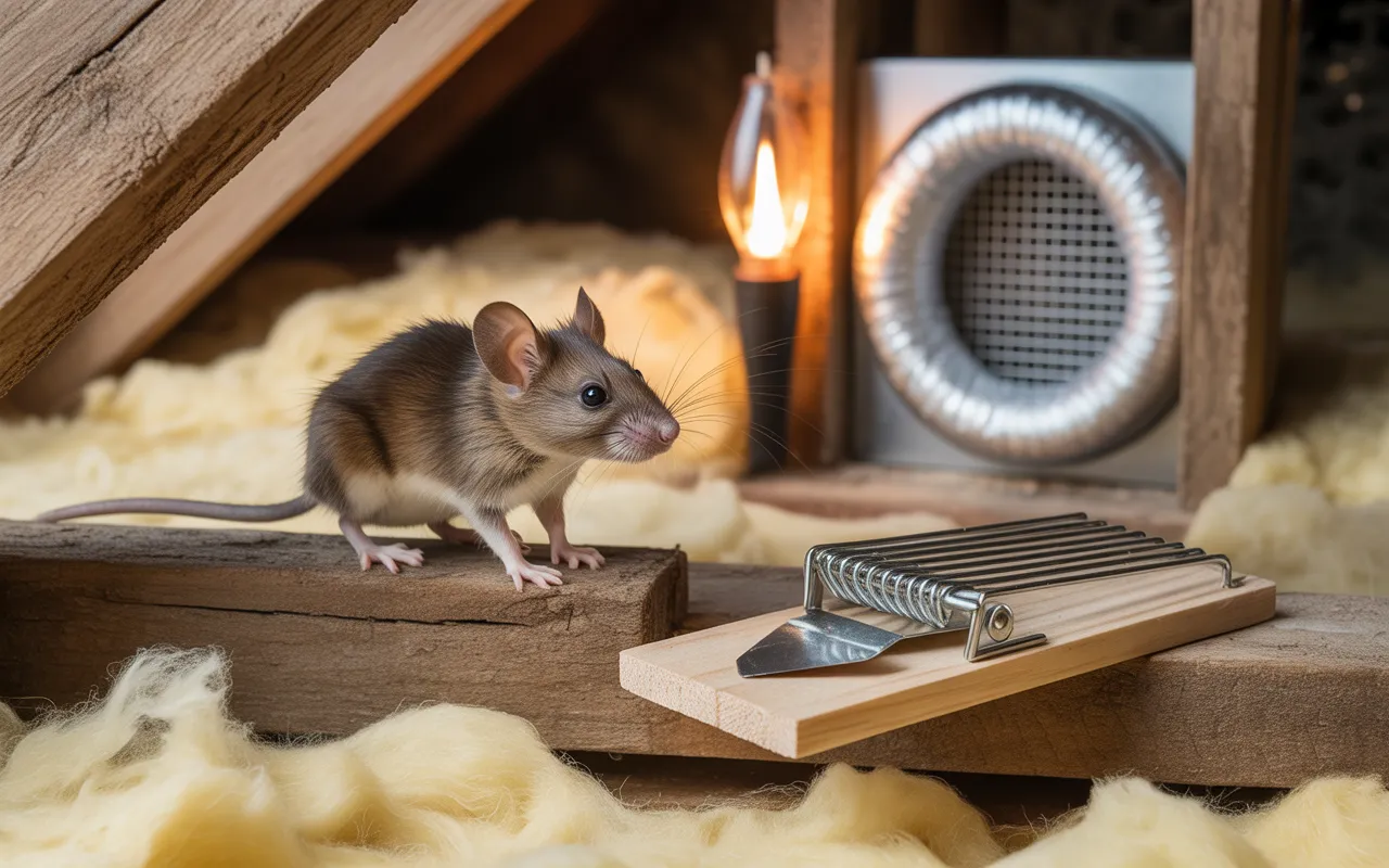 Souris dans les combles : causes, signes et solutions