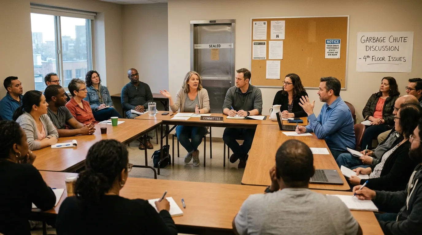 Condamnation du vide-ordure en copropriété : vote, procédure et alternatives