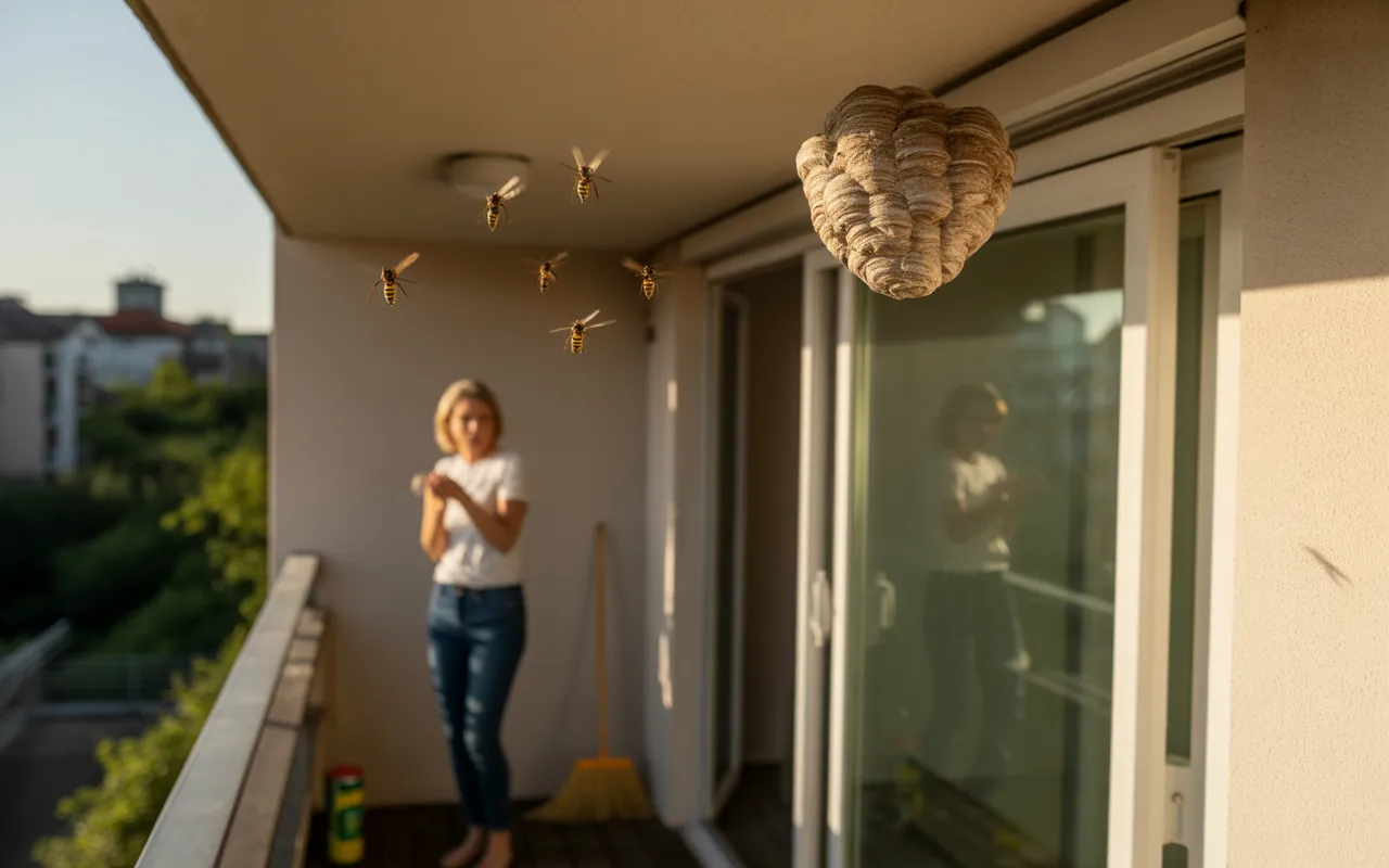 Nid de guêpes sur balcon : que faire (et ne pas faire) pour éviter les piqûres