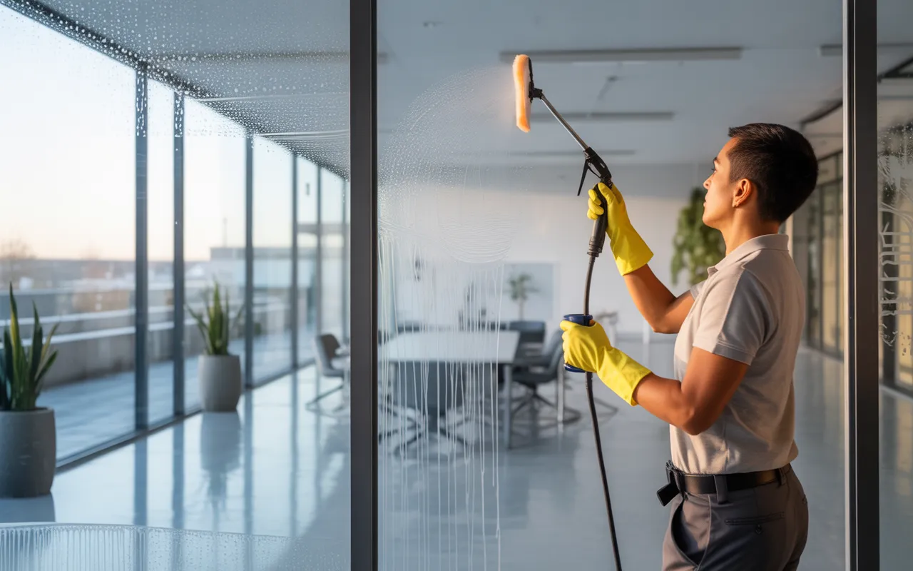 Nettoyage des vitres en entreprise : fréquence idéale et astuces pour un rendu durable
