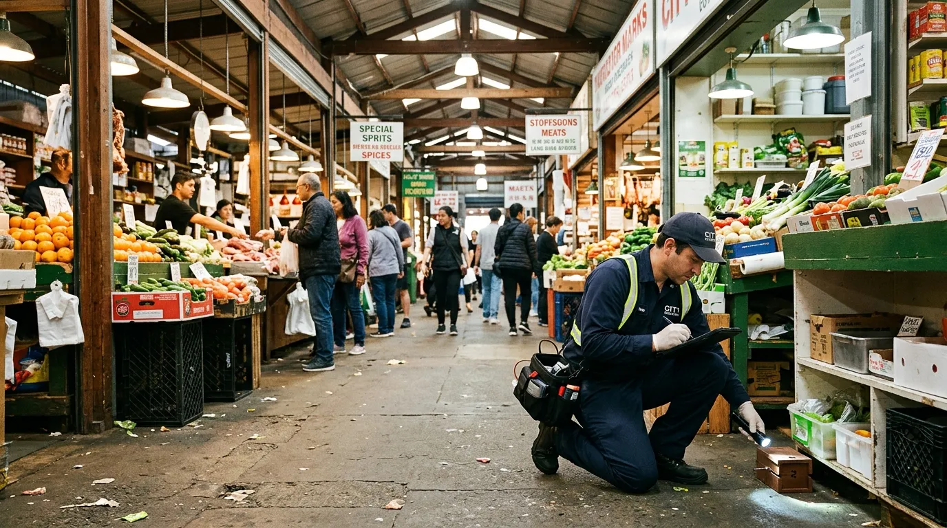 Marchés couverts et halles alimentaires : organiser la lutte anti-nuisibles sur un site partagé