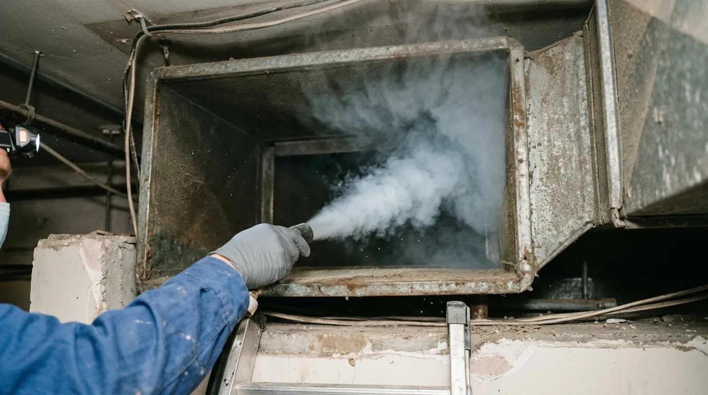 Nébulisation à froid : traiter les recoins inaccessibles dans les faux plafonds et les gaines