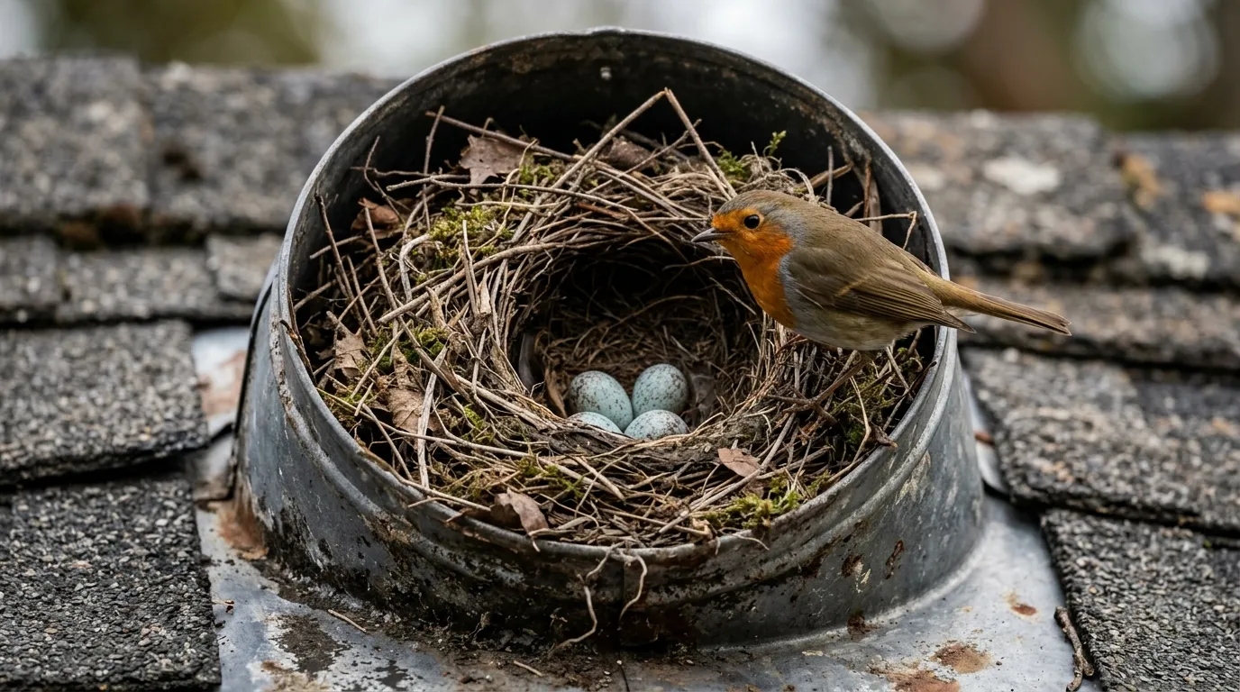 Nid d'oiseau dans une gaine ou une toiture : que faire ?