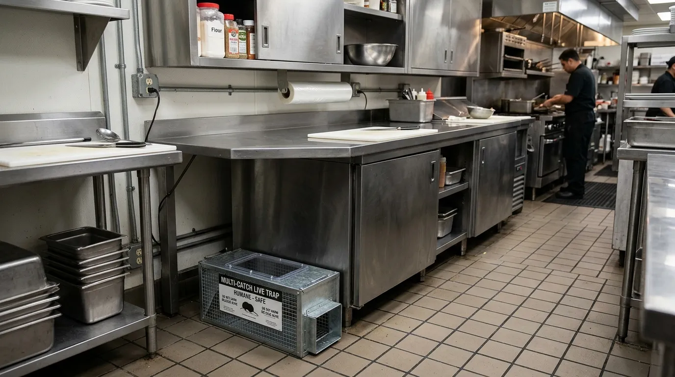 Piège à capture multiple en cuisine professionnelle : dératiser en zone alimentaire sans rodenticide