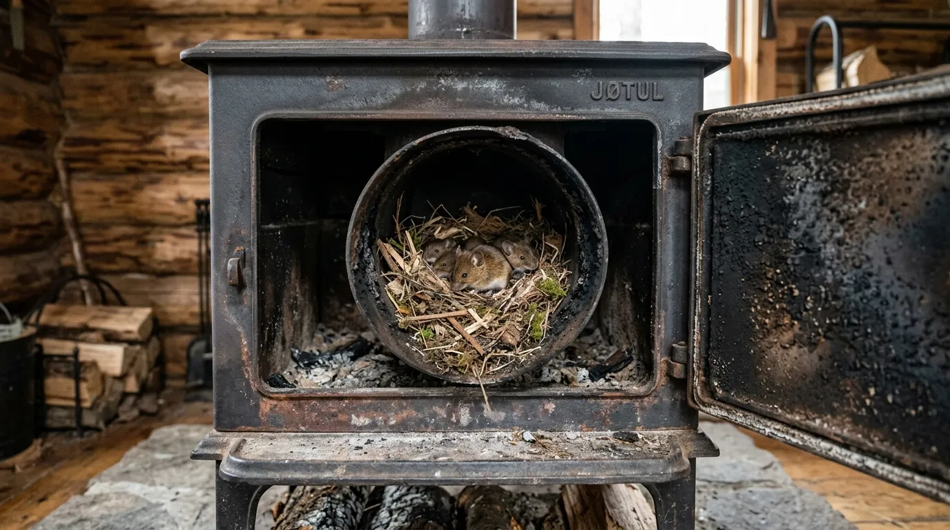 Poêle à bois et cheminée : quand les souris s'installent dans le conduit ou l'habillage