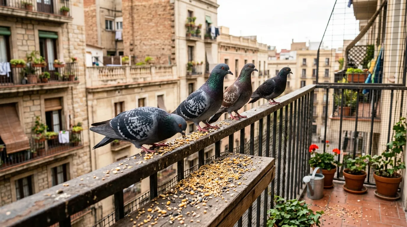 Pourquoi les pigeons envahissent votre balcon et comment les éloigner durablement