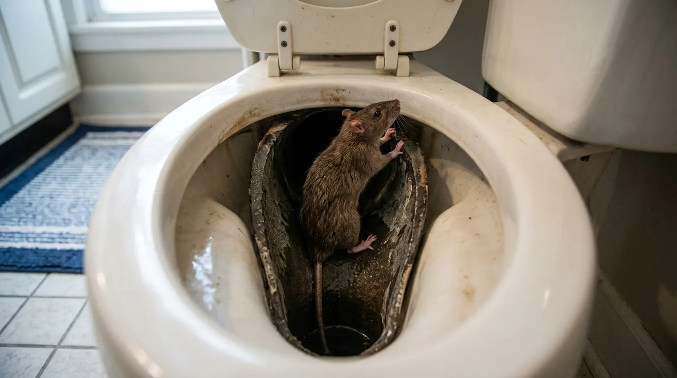 Rat dans les toilettes : comment il remonte par les canalisations et comment l'en empêcher