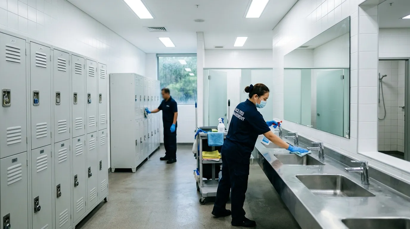 Sanitaires et vestiaires collectifs : le protocole de désinfection qui limite vraiment les germes