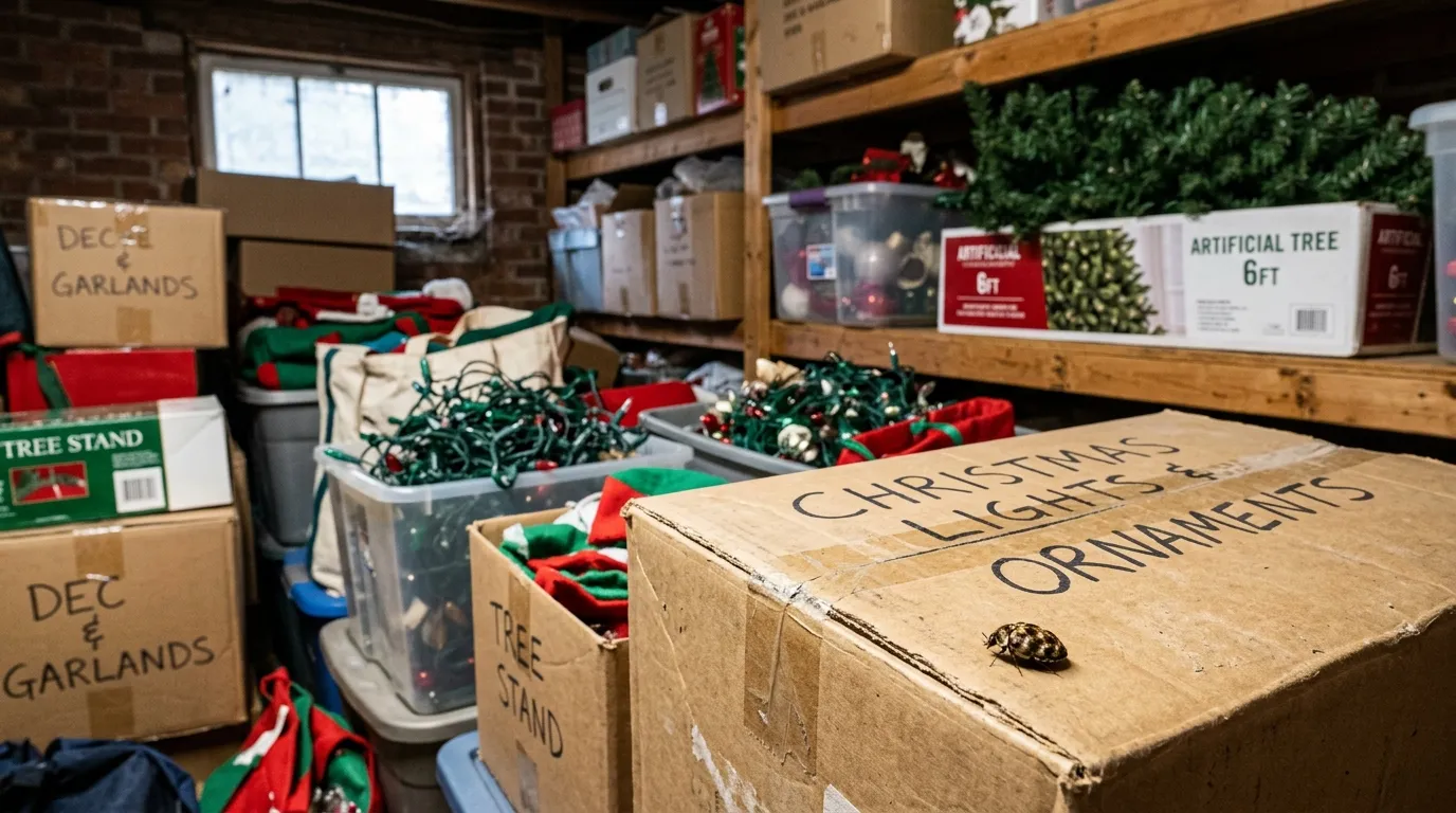 Sapin de Noël et décorations stockées : les insectes que l'on fait entrer sans le savoir