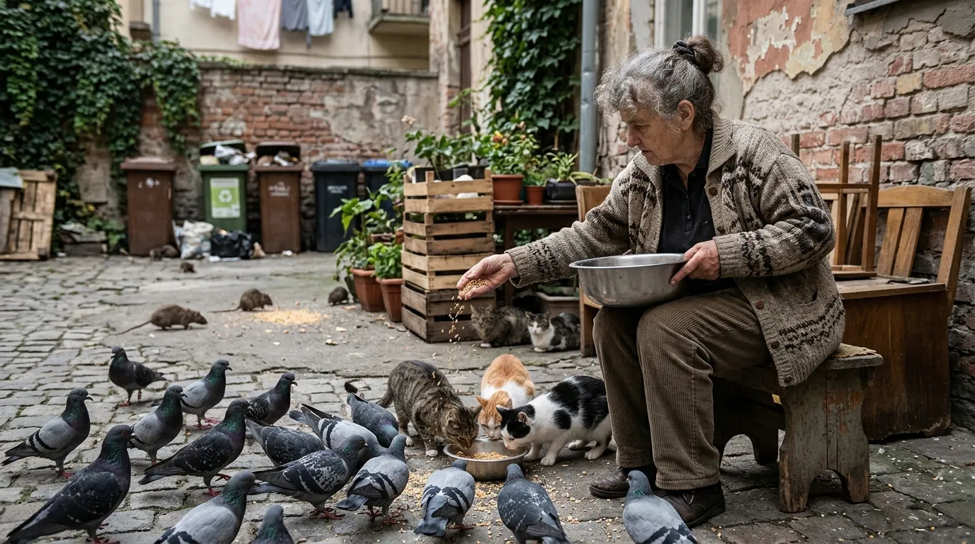 Un voisin nourrit les pigeons et les chats errants : conséquences sur les rats et recours en copropriété